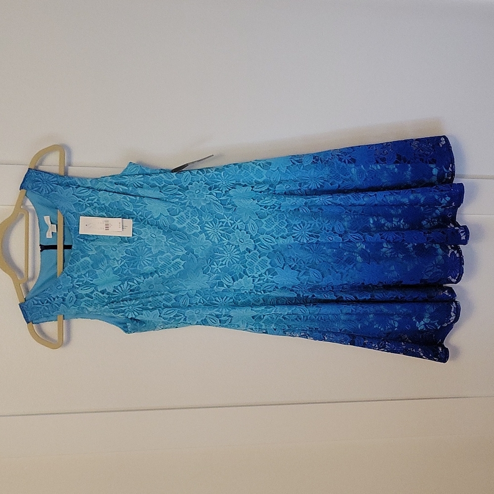 NY&C blue ombre lace dress